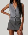 Astr Eira Sweater Vest In Gray In Gray
