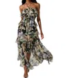 Astr The Label Elena Floral Print Chiffon Halter Dress In Multi