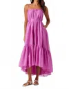 Astr Elisha Midi Dress In Magenta In Purple