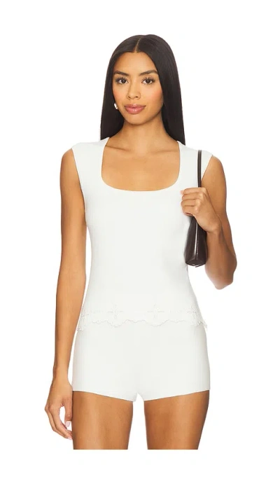 Astr Ellamay Sweater Top In White