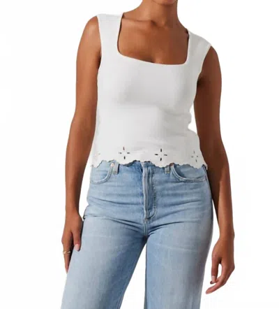 Astr Ellamay Sweater Top In White