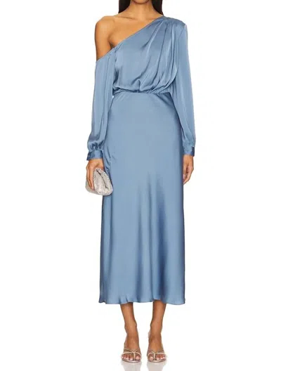 Astr Elwood Maxi Dress In Slate Blue