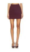 Astr The Label Eryn Sweater Skirt In Burgundy