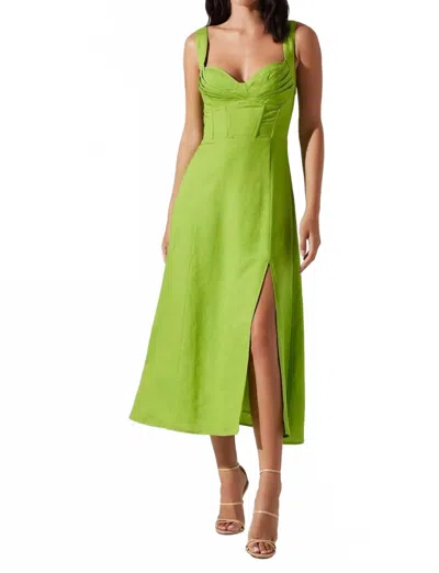 Astr Estella Dress In Avocado In Green