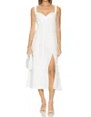 Astr Estella Midi Dress In White In White