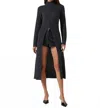 Astr Estilo Long Sleeve Turtle Neck Sweater In Charcoal In Blue