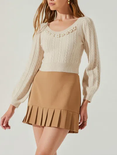 Astr Fabiana Skirt In Camel In Brown