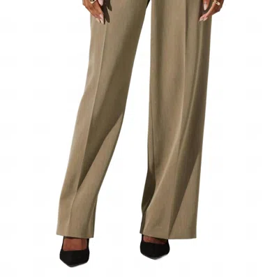 Astr Faria High Waisted Trouser Pant In Cedar In Brown