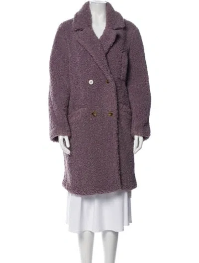 Pre-owned Astr Faux Fur Coat In Purple