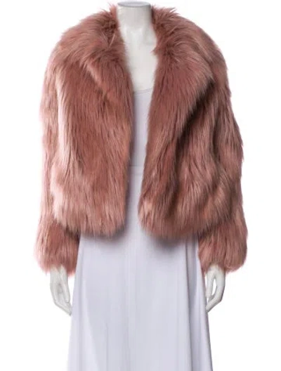 Pre-owned Astr Faux Fur Faux Fur Jacket In Pink