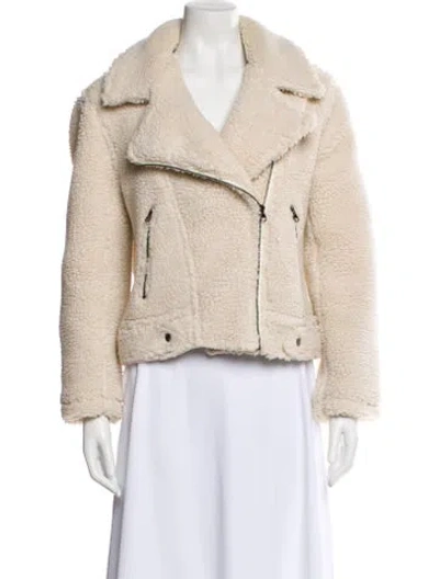 Pre-owned Astr Faux Fur Jacket In Blue