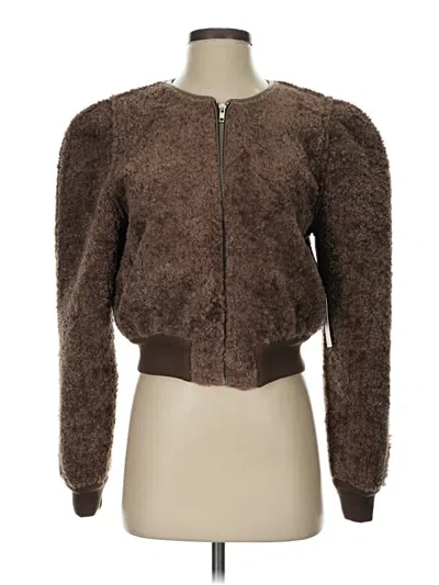Astr Faux Fur Jacket In Brown