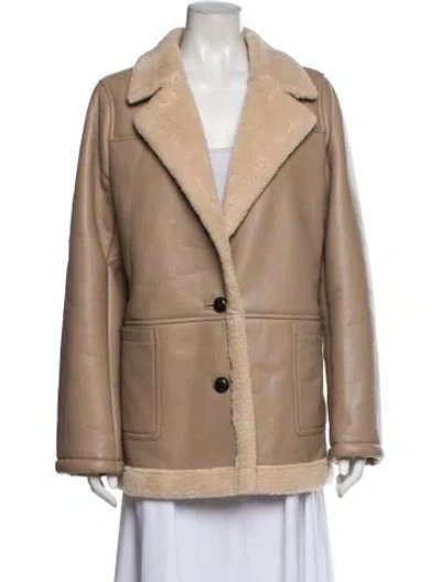 Pre-owned Astr Faux Leather Jacket In Neutral