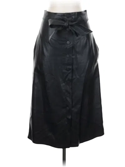 Pre-owned Astr Faux Leather Skirt In Black