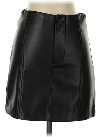 Pre-owned Astr Faux Leather Skirt In Black