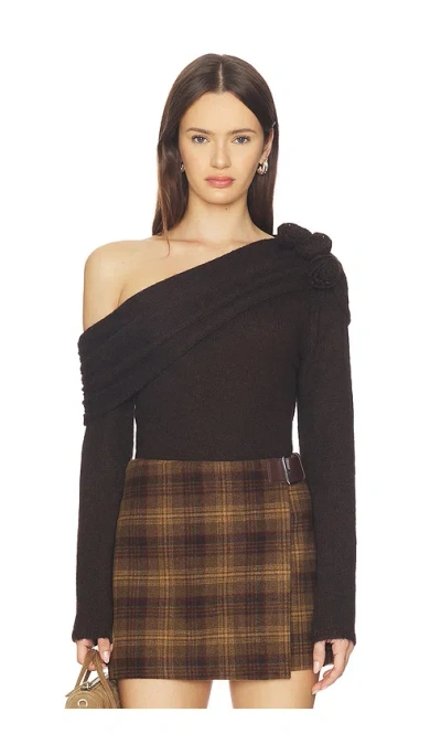 Astr Fenia Sweater In Brown