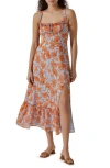 ASTR ASTR THE LABEL FLORAL MIDI DRESS