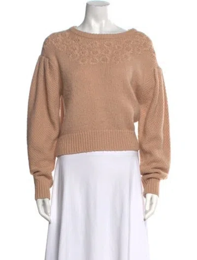 Pre-owned Astr Floral Print Crew Neck Sweater In Pink