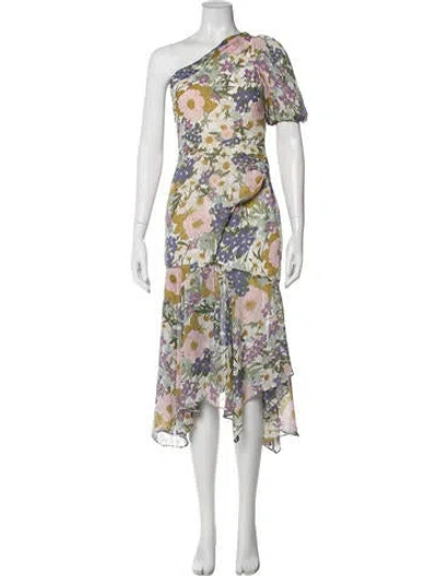 Pre-owned Astr Floral Print Knee-length Dress In Multi