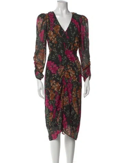 Pre-owned Astr Floral Print Knee-length Dress In Multi