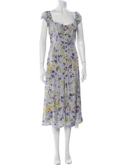 Pre-owned Astr Floral Print Long Dress In Multi