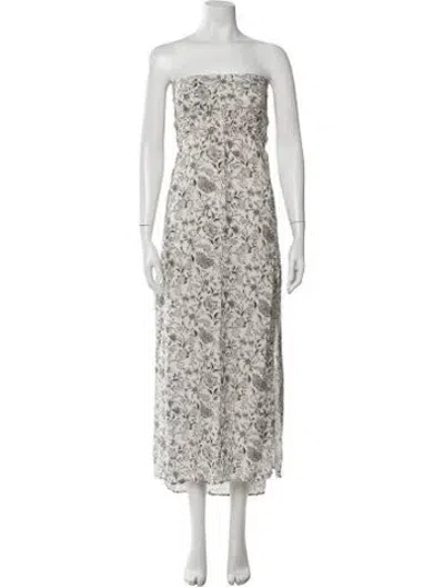 Pre-owned Astr Floral Print Long Dress In Multicolor
