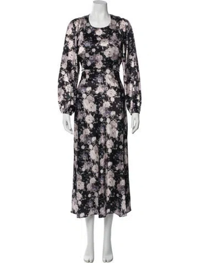 Pre-owned Astr Floral Print Long Dress W/ Tags In Multi