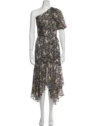 Pre-owned Astr Floral Print Midi Length Dress In Multi