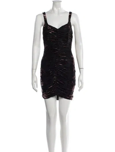 Pre-owned Astr Floral Print Mini Dress In Black