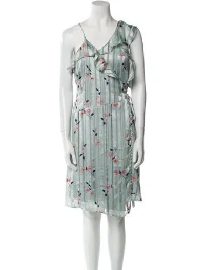 Pre-owned Astr Floral Print Mini Dress In Blue