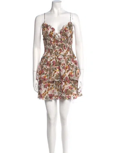 Pre-owned Astr Floral Print Mini Dress In Pink
