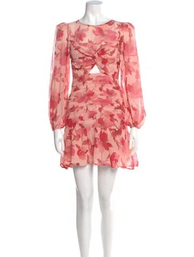Pre-owned Astr Floral Print Mini Dress In Pink