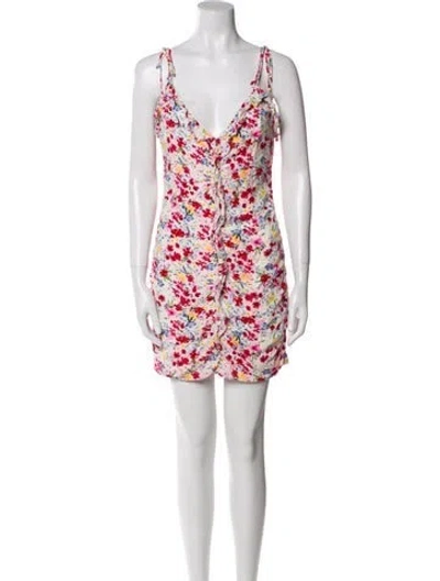 Pre-owned Astr Floral Print Mini Dress In Pink