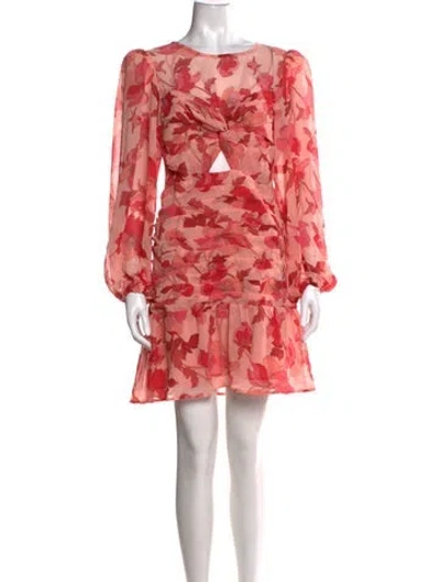 Pre-owned Astr Floral Print Mini Dress In Pink