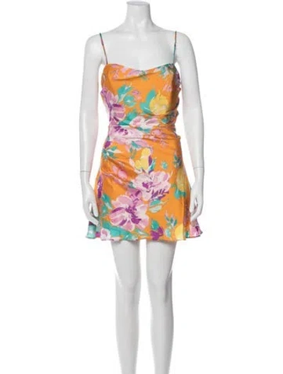 Pre-owned Astr Floral Print Mini Dress In Pink
