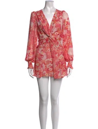 Pre-owned Astr Floral Print Mini Dress In Pink