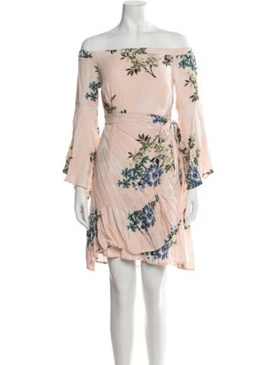 Pre-owned Astr Floral Print Mini Dress In Pink