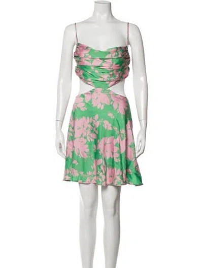 Pre-owned Astr Floral Print Mini Dress In Pink/yellow
