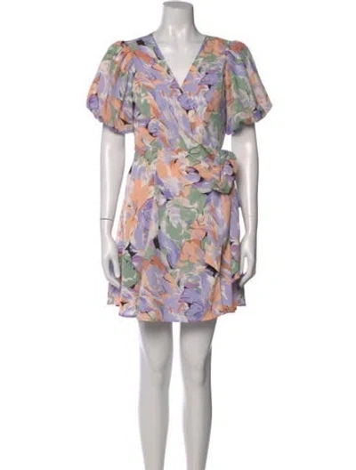 Pre-owned Astr Floral Print Mini Dress In Red