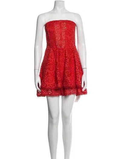Pre-owned Astr Floral Print Mini Dress In Red