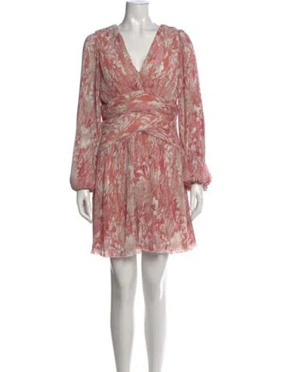 Pre-owned Astr Floral Print Mini Dress W/ Tags In Grey