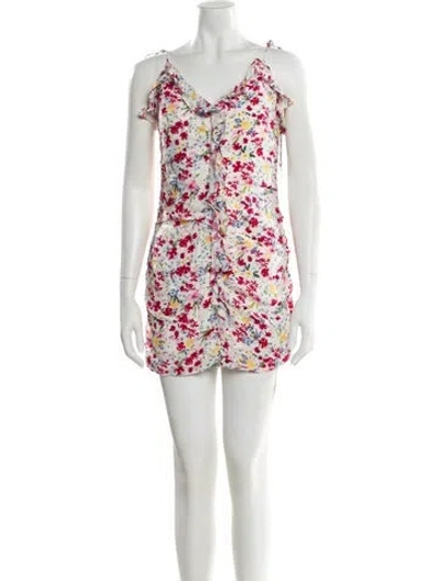 Pre-owned Astr Floral Print Mini Dress W/ Tags In Neutral