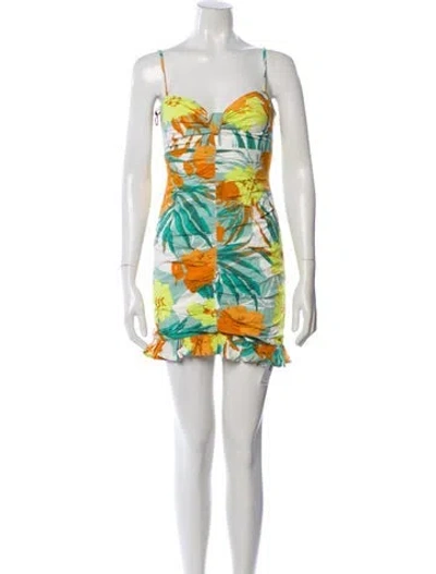 Pre-owned Astr Floral Print Mini Dress W/ Tags In Neutral