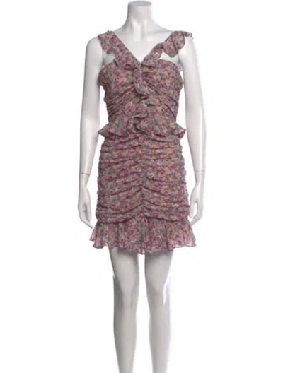 Pre-owned Astr Floral Print Mini Dress W/ Tags In Pink