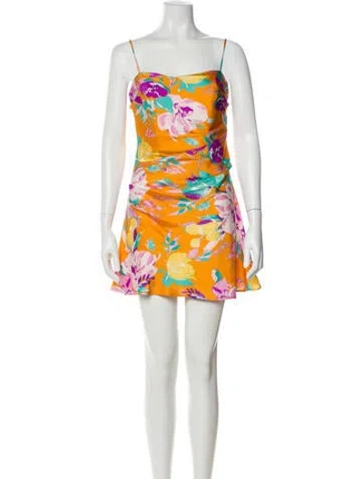 Pre-owned Astr Floral Print Mini Dress W/ Tags In White