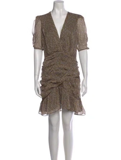 Pre-owned Astr Floral Print Mini Dress In Yellow