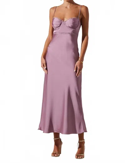 Astr Florianne Bustier Slip Dress In Purple