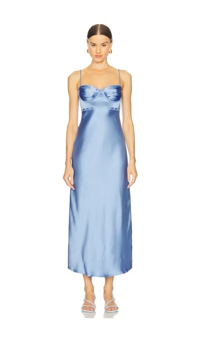 Astr Florianne Dress In Blue