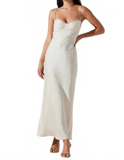 Astr Florianne Maxi Dress In Champagne In White