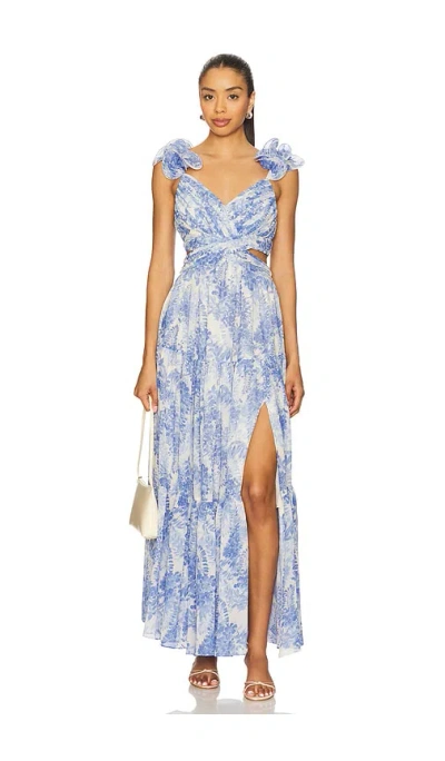 Astr Fritillaria Dress In Blue Floral